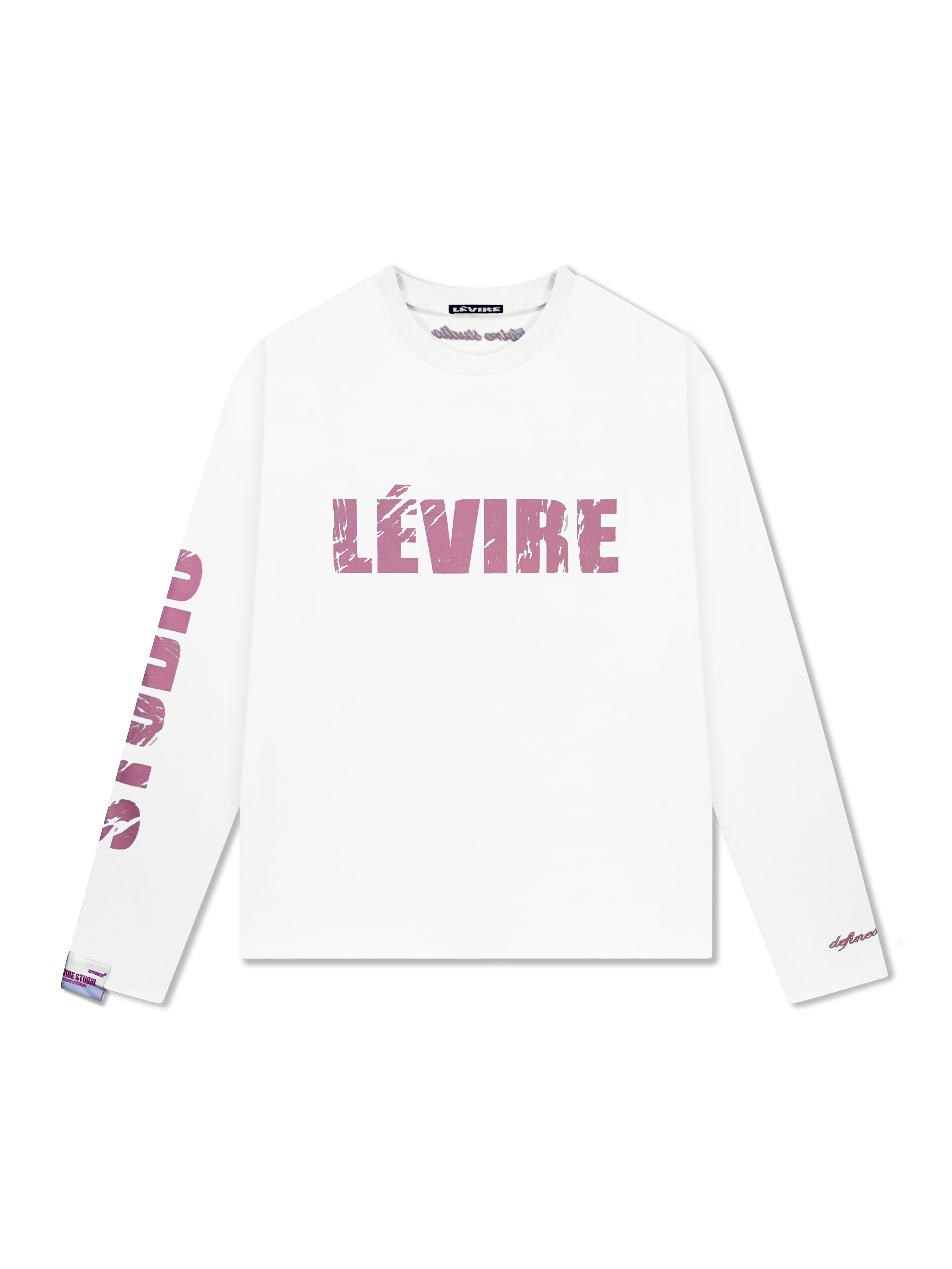 Signature Studio Longsleeve - White Pink